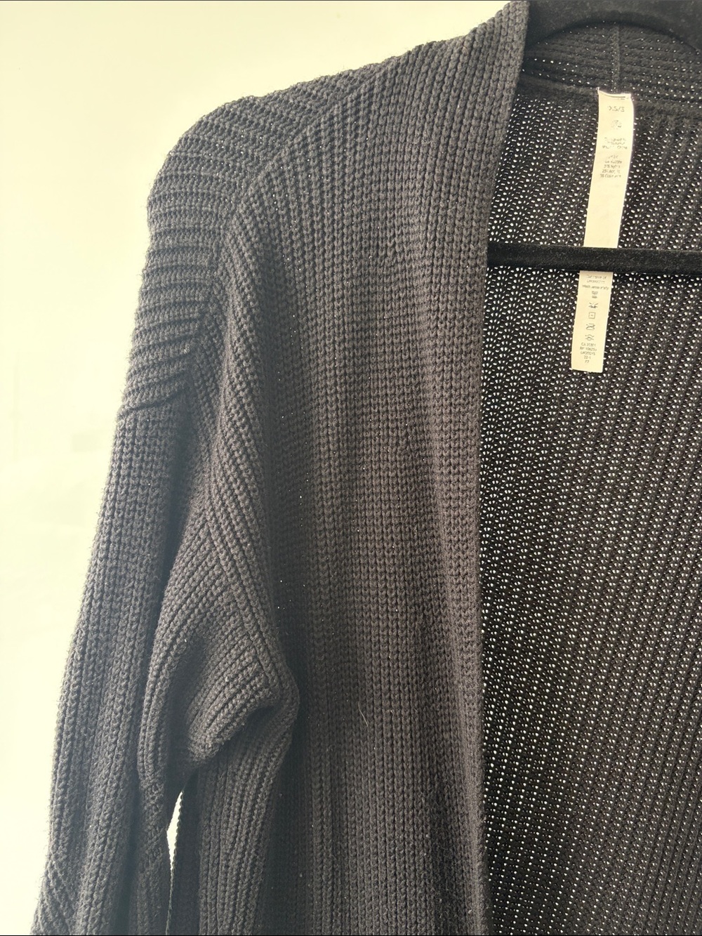 Lululemon Black Open-Front Knit Cardigan - Picture 3 of 3